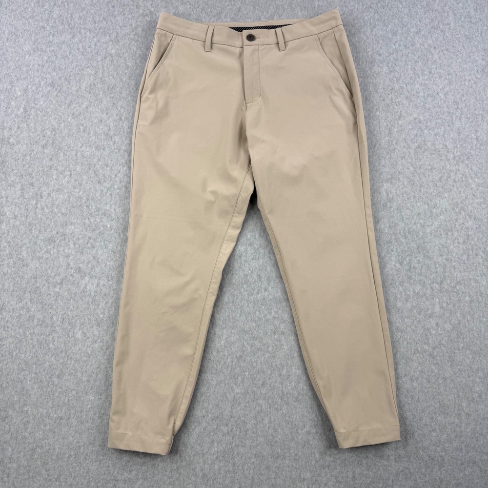 Primo Golf Joggers Mens 32x26 Tan Khaki Extra Short Tapered Performance Stretch